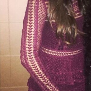 Self portrait Burgundy lace mini dress